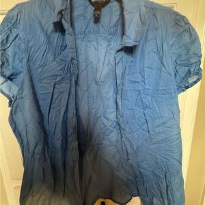 Banana Republic Blue Lightweight Shirt Jacket